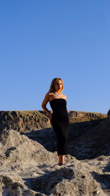 Vestido Midi Canelado
